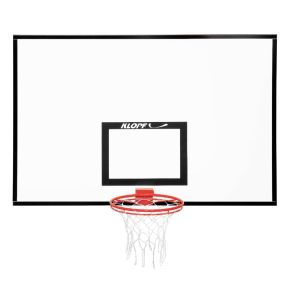 Tabela de Basquete Oficial 1,80x1,20m em Compensado Naval - Com Aro e Rede - KLOPF - 1021