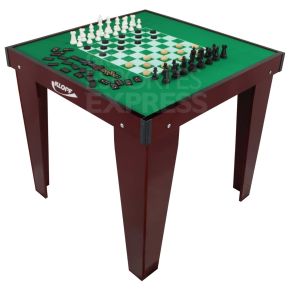 Mesa Multijogos KLOPF com Jogo de Dominó + Xadrez e Damas - Cód.10780208116