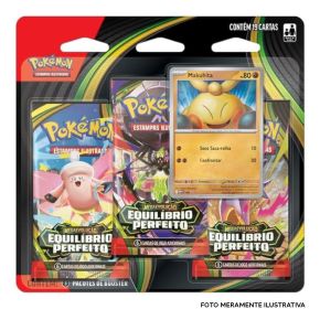 19 Cartas Pokémon ME03 - Blister Makuhita - Megaevolução Equilíbrio Perfeito - POK19