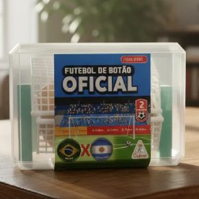 Jogo Futebol Botão Oficial 2 Times Copa Brasil X Argentina 0580 Gulliver 1