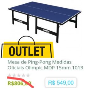Mesa De Tênis De Mesa / Ping Pong MDP 15mm - Outlet - Ponta de Estoque